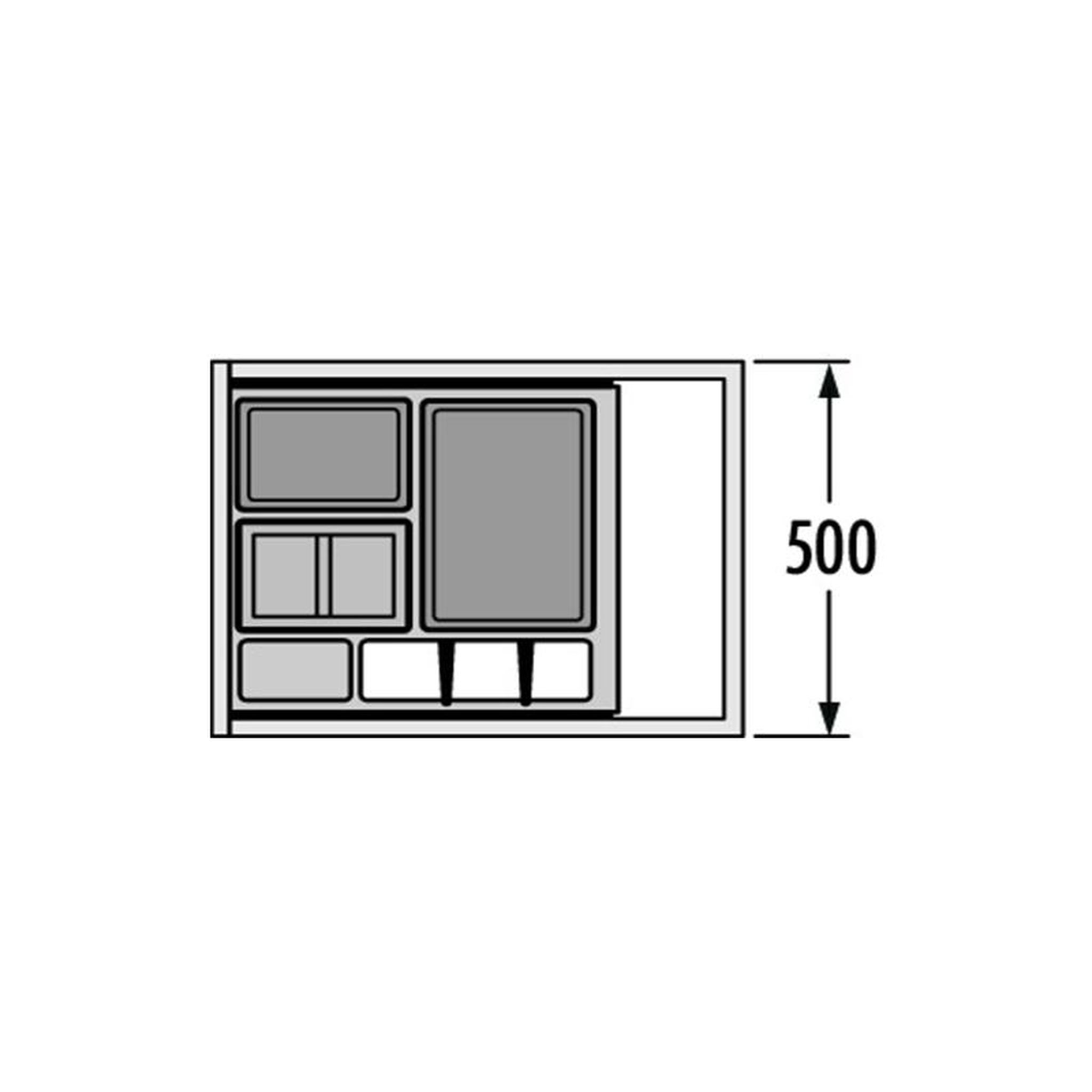Voir la diapositive 5 : HAILO Poubelle de cuisine encastrable pour meuble coulissant 34l hailo separato k 500
