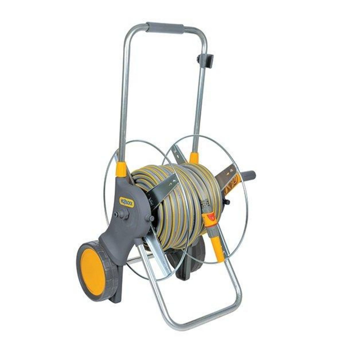 Hozelock Grand dévidoir chariot métallique pour tuyau d'arrosage 25m 15mm