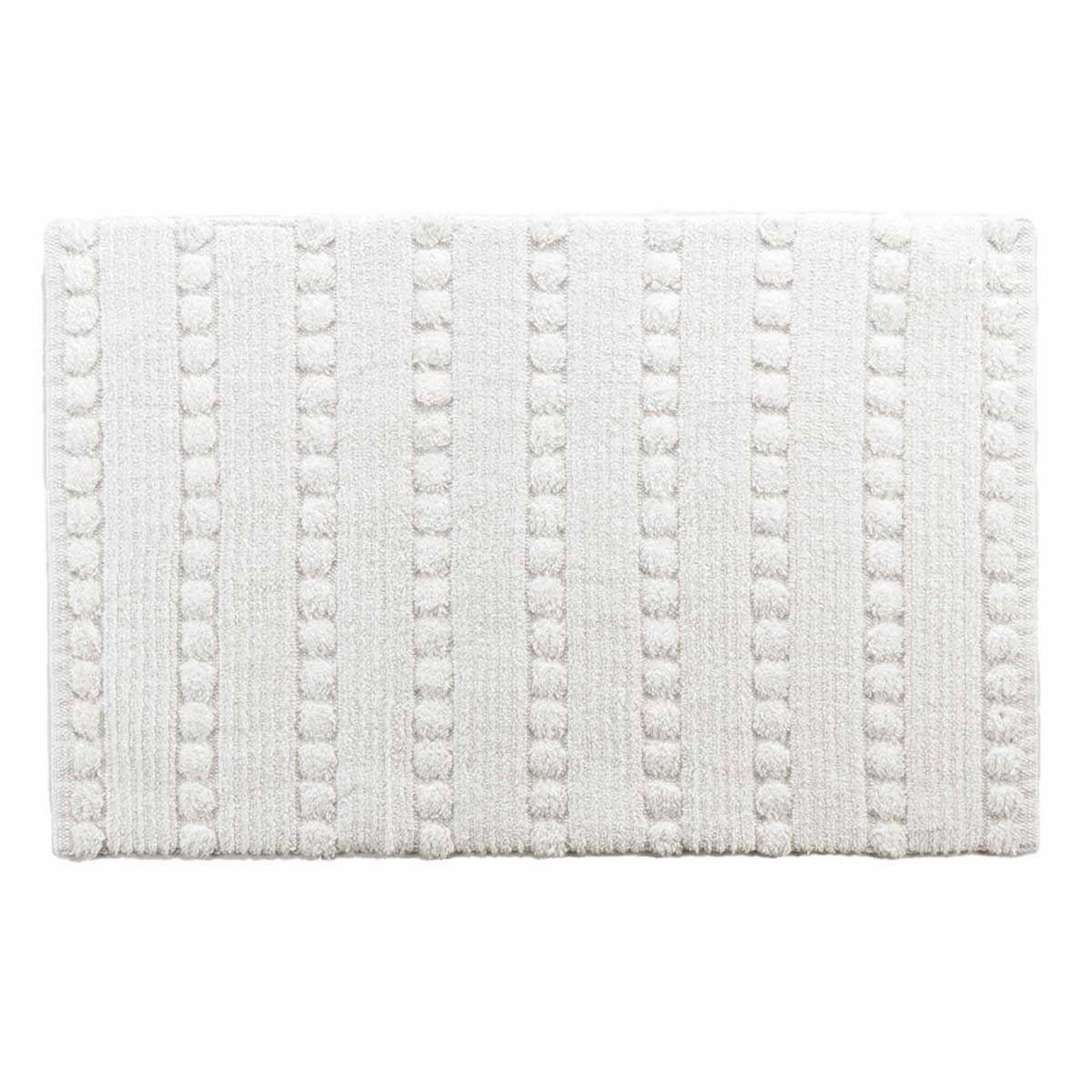 Douceur d'Intérieur Tapis de bain jacquard  cleonis  50x80cm blanc