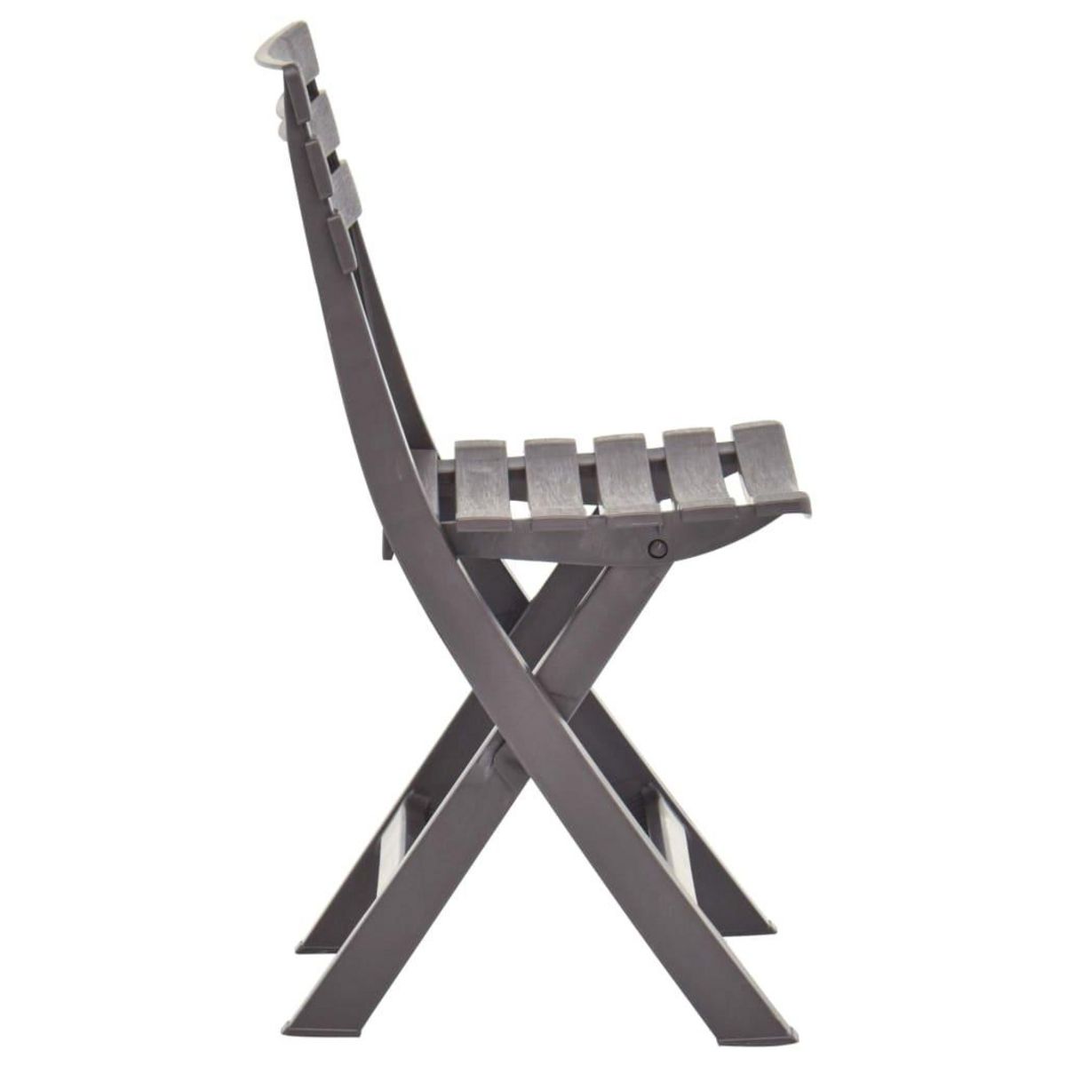 VIDAXL Chaises de jardin pliables lot de 2 Plastique Mocha