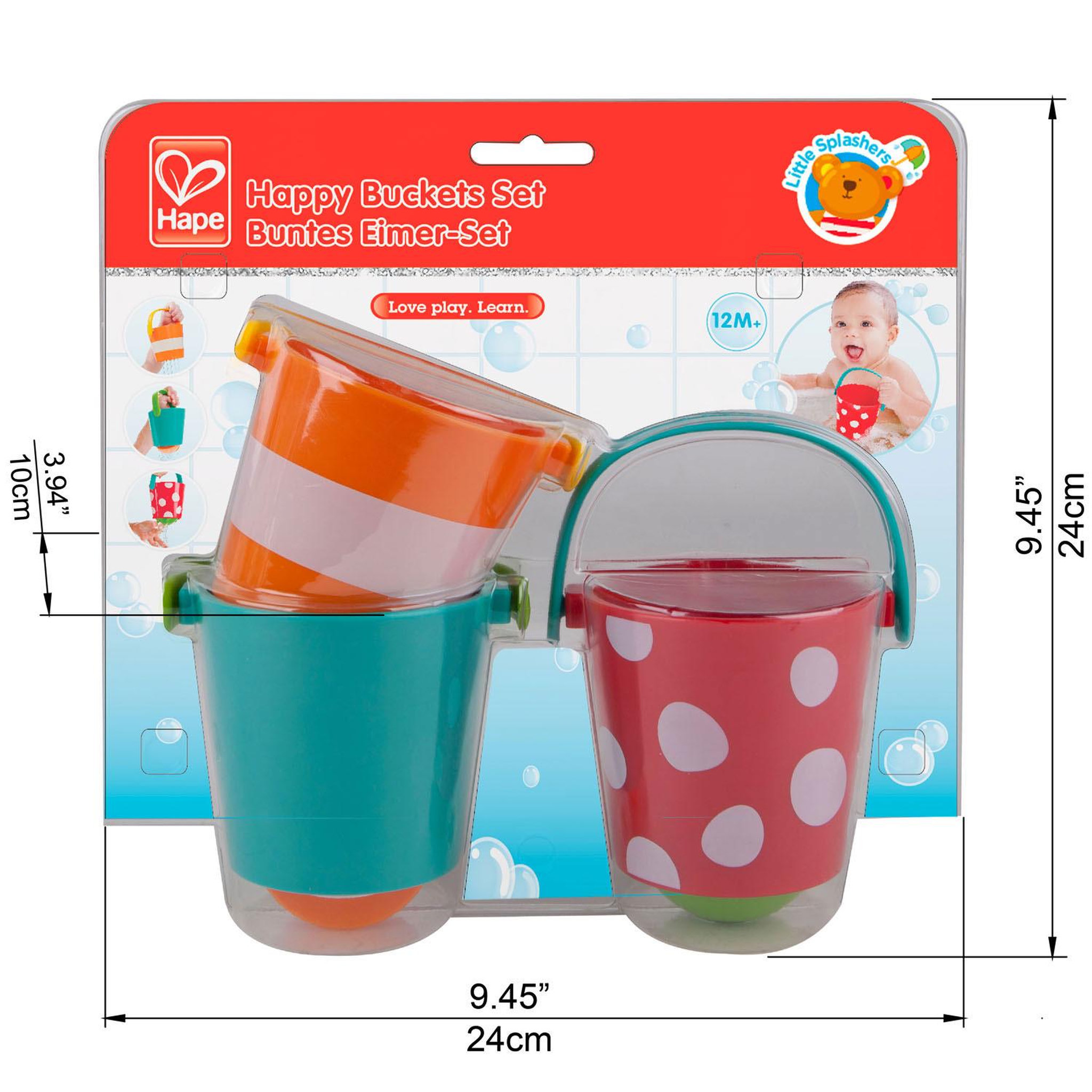 Voir la diapositive 4 : Hape Ensemble de seaux colores