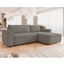 Voir la diapositive 1 : BEST MOBILIER Aurelia - canapé d'angle droit 4 places convertible avec coffre en tissu texturé