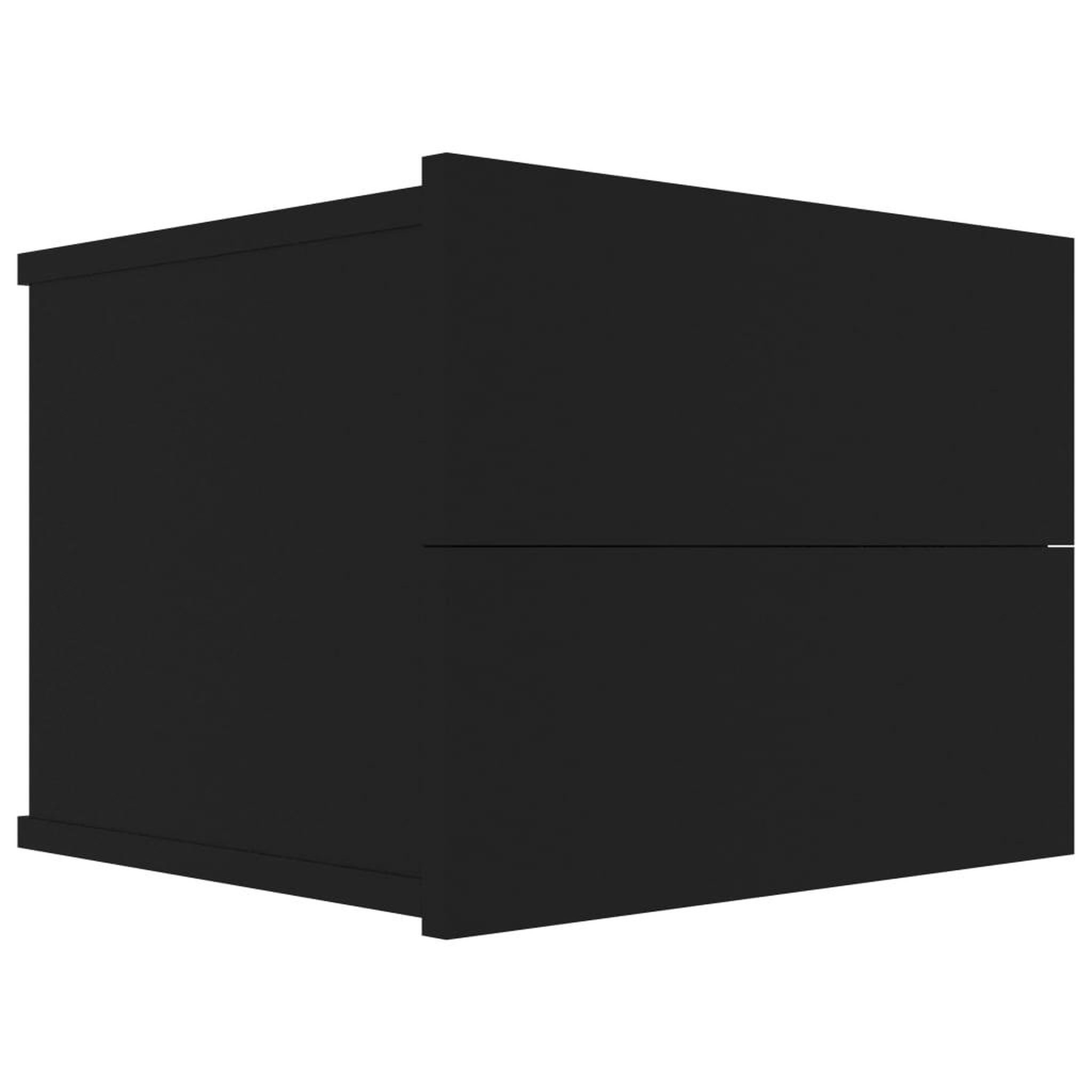 Voir la diapositive 2 : VIDAXL Table de chevet Noir 40x30x30 cm Bois d'ingenierie