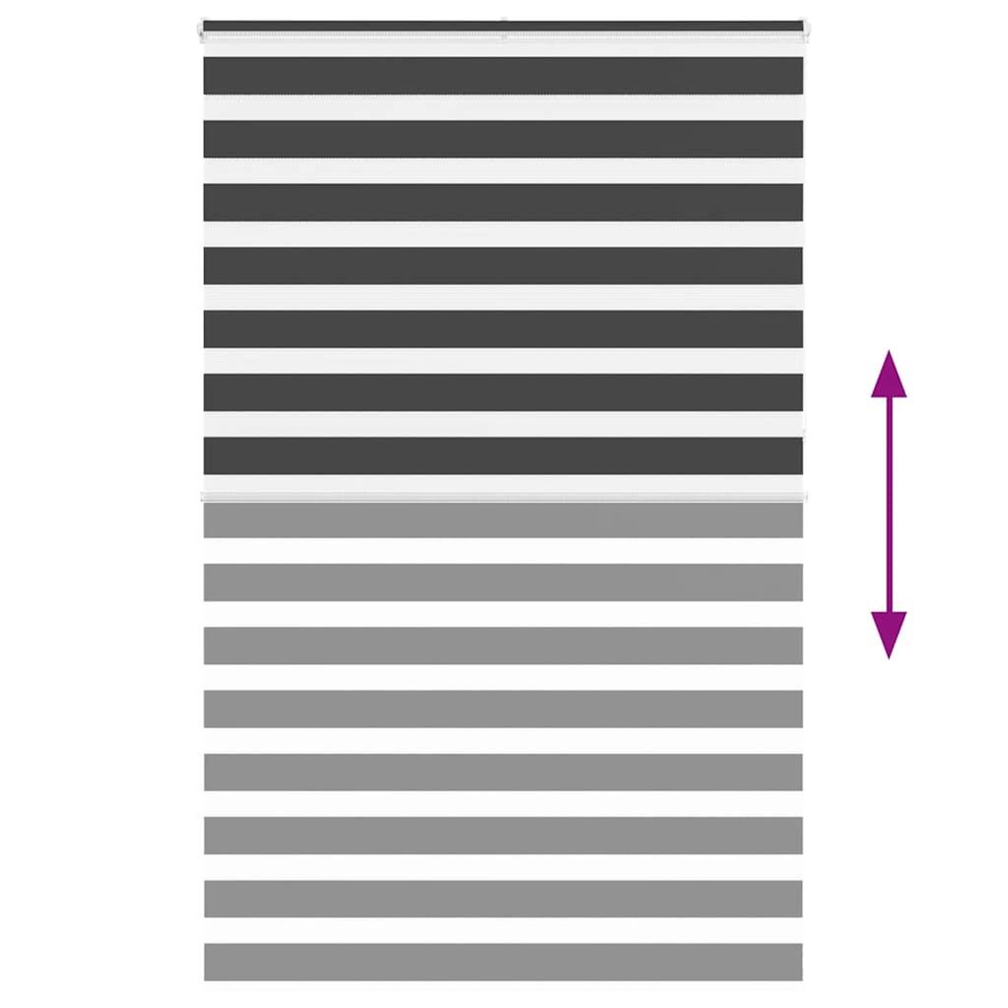Voir la diapositive 5 : VIDAXL Store zebre noir 145x230 cm largeur du tissu 140,9 cm polyester