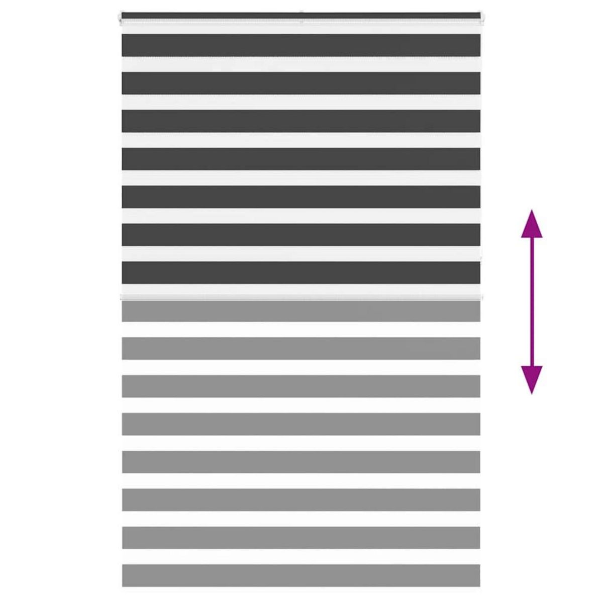 VIDAXL Store zebre noir 145x230 cm largeur du tissu 140,9 cm polyester