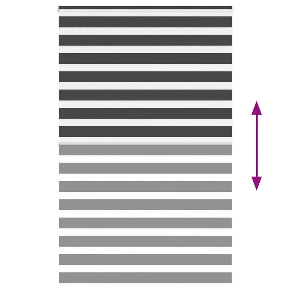 VIDAXL Store zebre noir 145x230 cm largeur du tissu 140,9 cm polyester