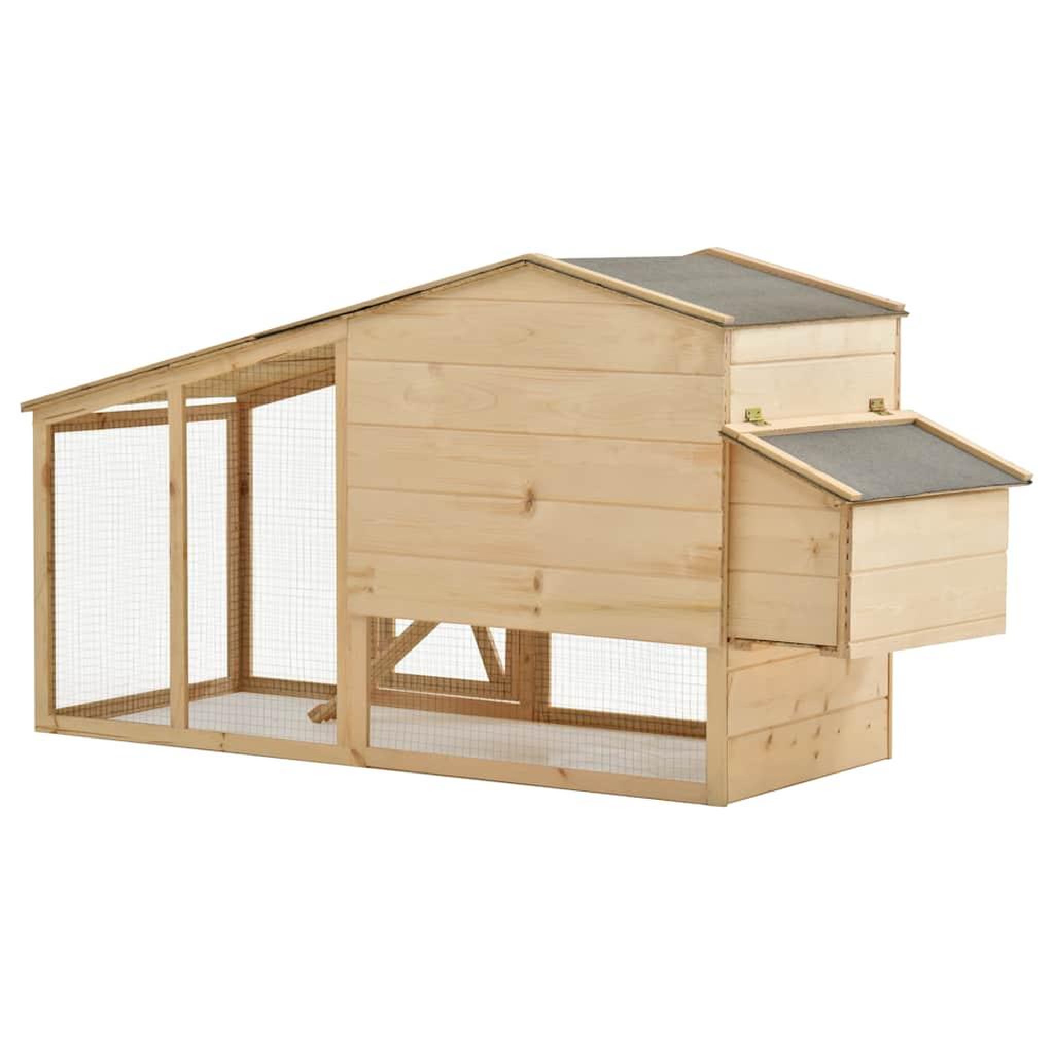 Voir la diapositive 4 : VIDAXL Poulailler Bois de pin massif 178x67x92 cm