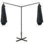 Voir la diapositive 4 : VIDAXL Parasol de jardin double avec mat en acier anthracite 600 cm