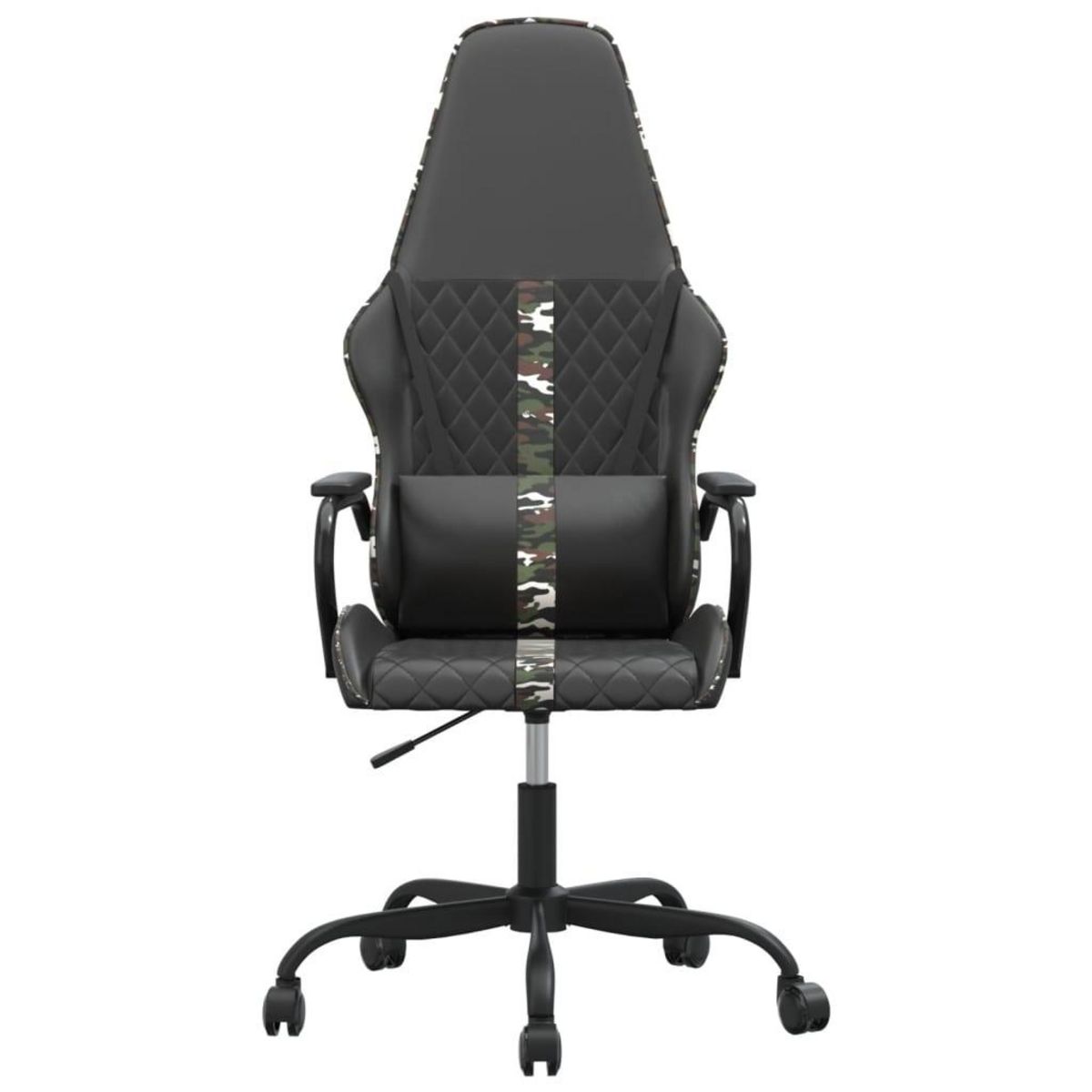 VIDAXL Chaise de jeu de massage camouflage et noir similicuir