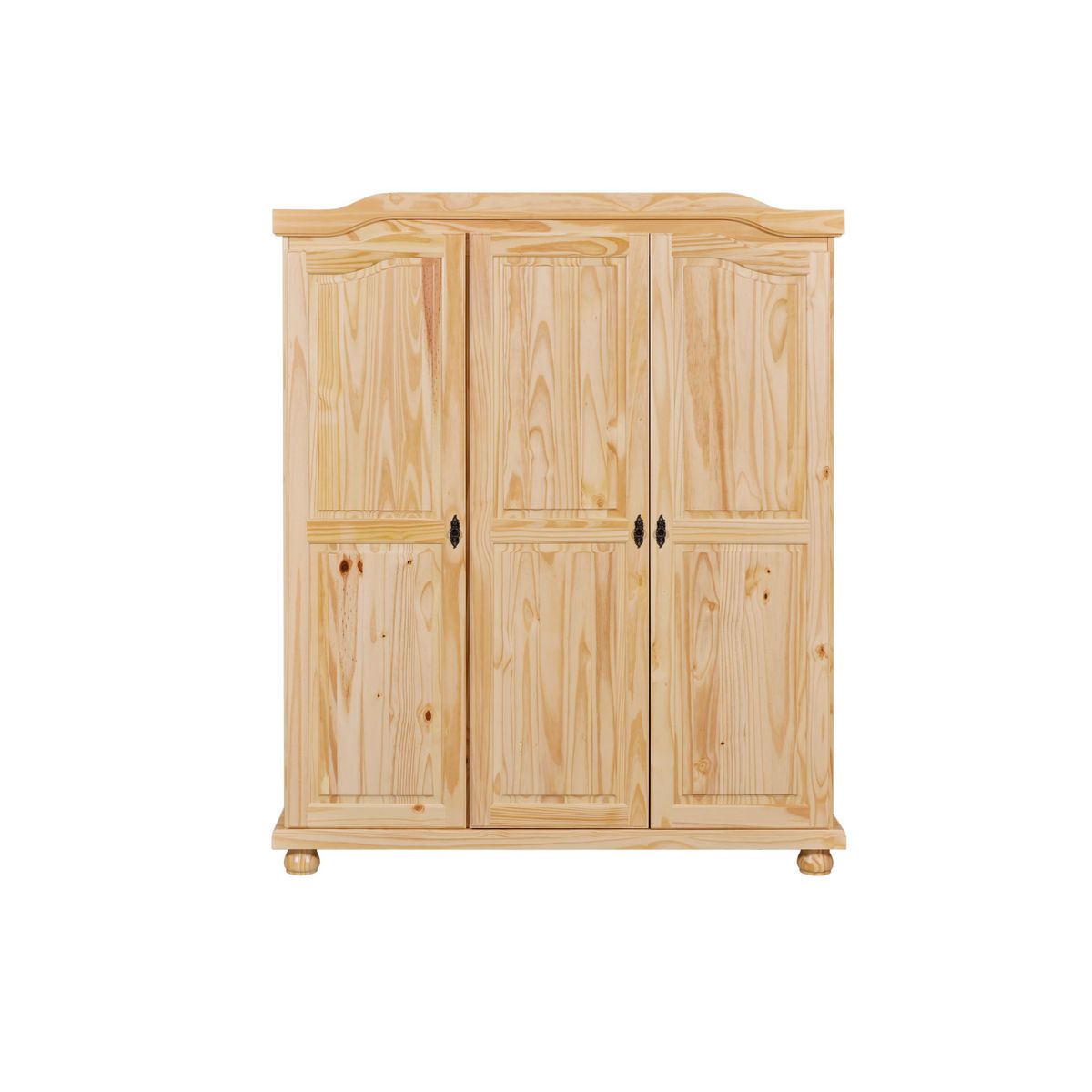 Armoire rustique en pin massif 3 portes  L150cm BASTIAN