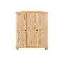 Voir la diapositive 2 : Armoire rustique en pin massif 3 portes  L150cm BASTIAN