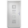 Voir la diapositive 3 : VIDAXL Porte d'entree Blanc 98x200 cm PVC