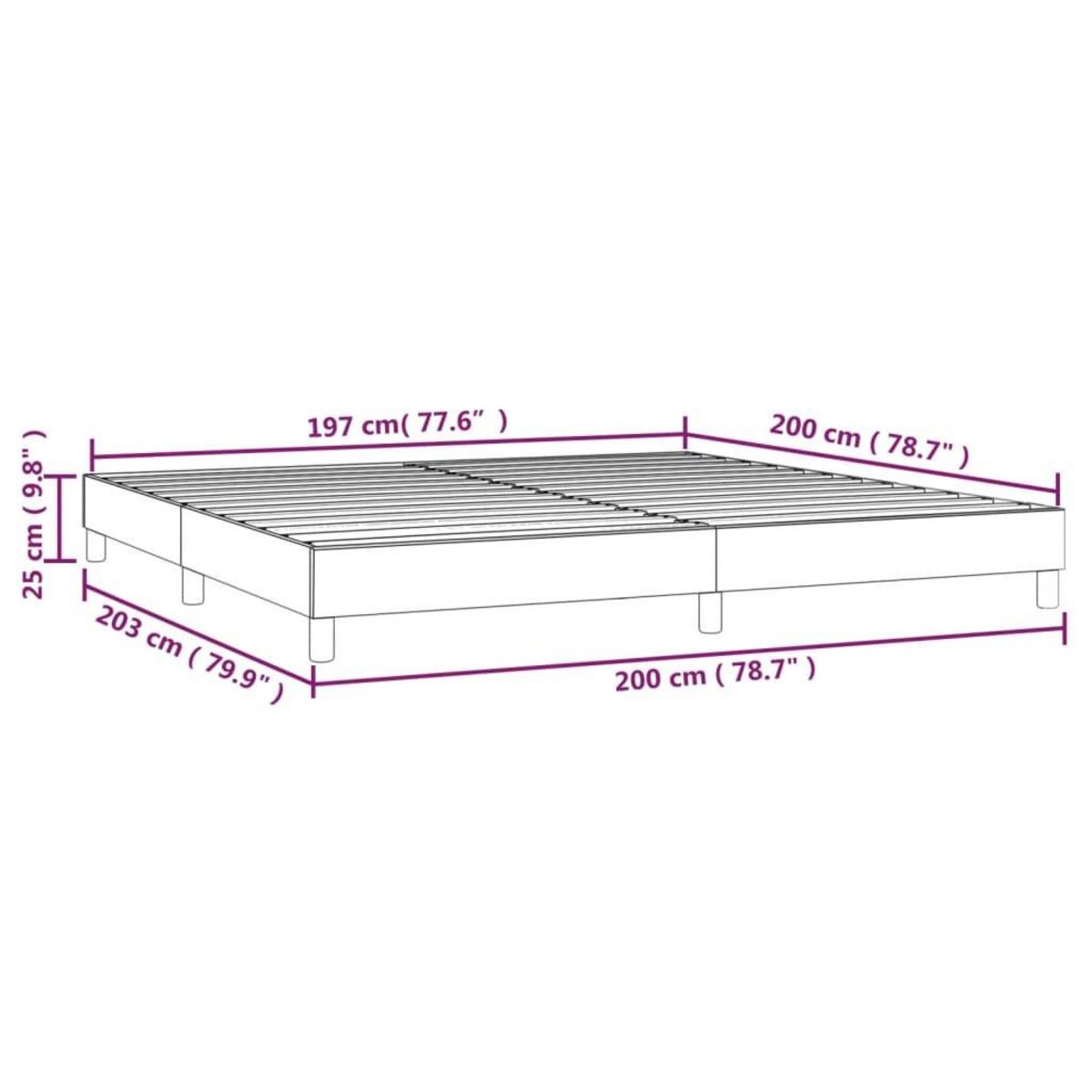 VIDAXL Cadre de lit sans matelas gris 200x200 cm similicuir