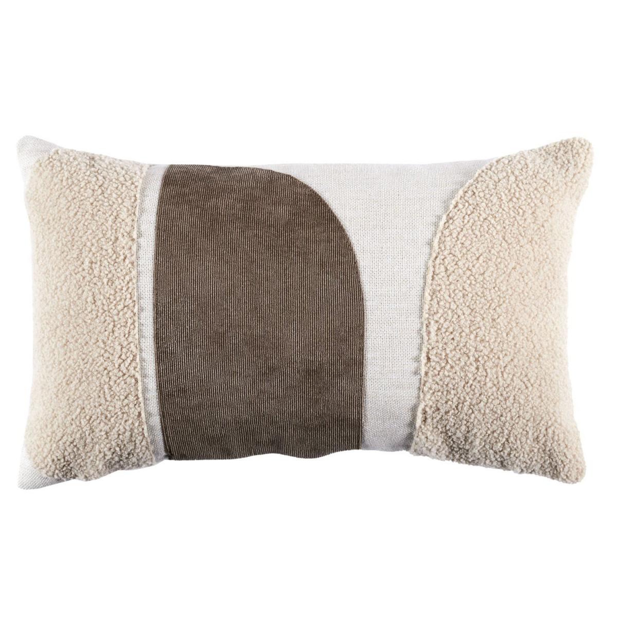 Voir la diapositive 1 : The Home Deco Factory Coussin Déco Bouclette  Natural  30x50cm Beige
