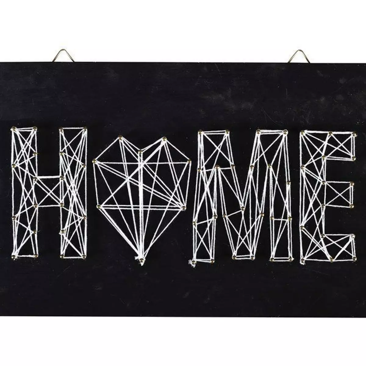 Graine créative Coffret String Art - Tableau noir Home déco art filaire 30 x 22 cm