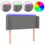 Voir la diapositive 2 : VIDAXL Tete de lit a LED Gris fonce 93x16x78/88 cm Tissu