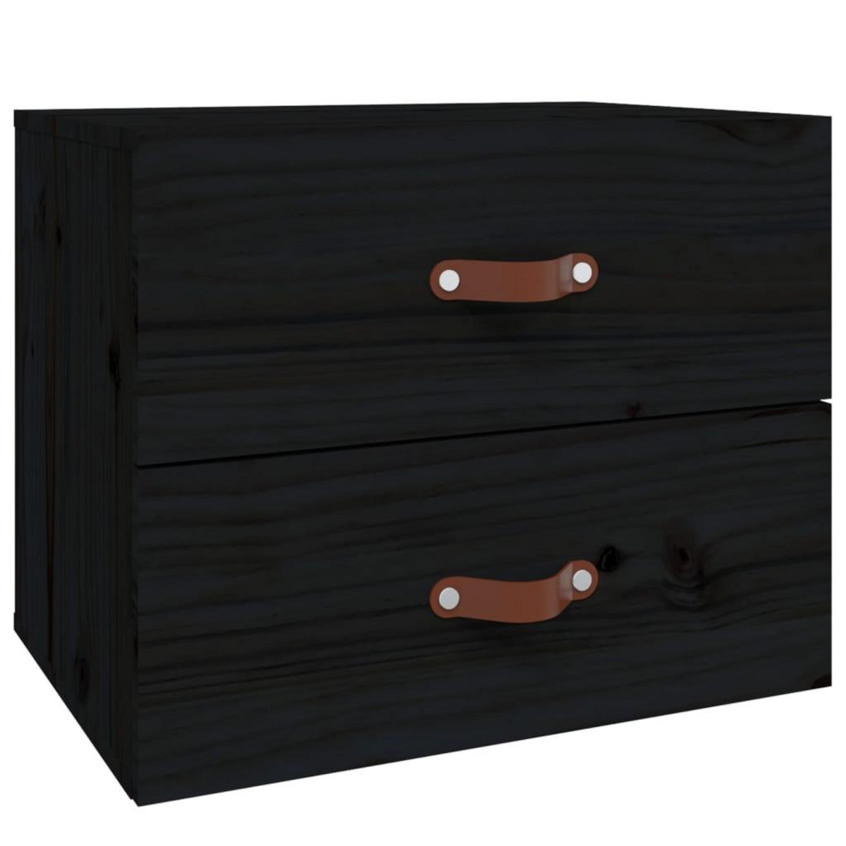 VIDAXL Table de chevet murale Noir 50x36x40 cm