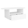 Voir la diapositive 5 : MERAX Table Basse Avec 1 Tiroir Et 1 Nich Blanc
