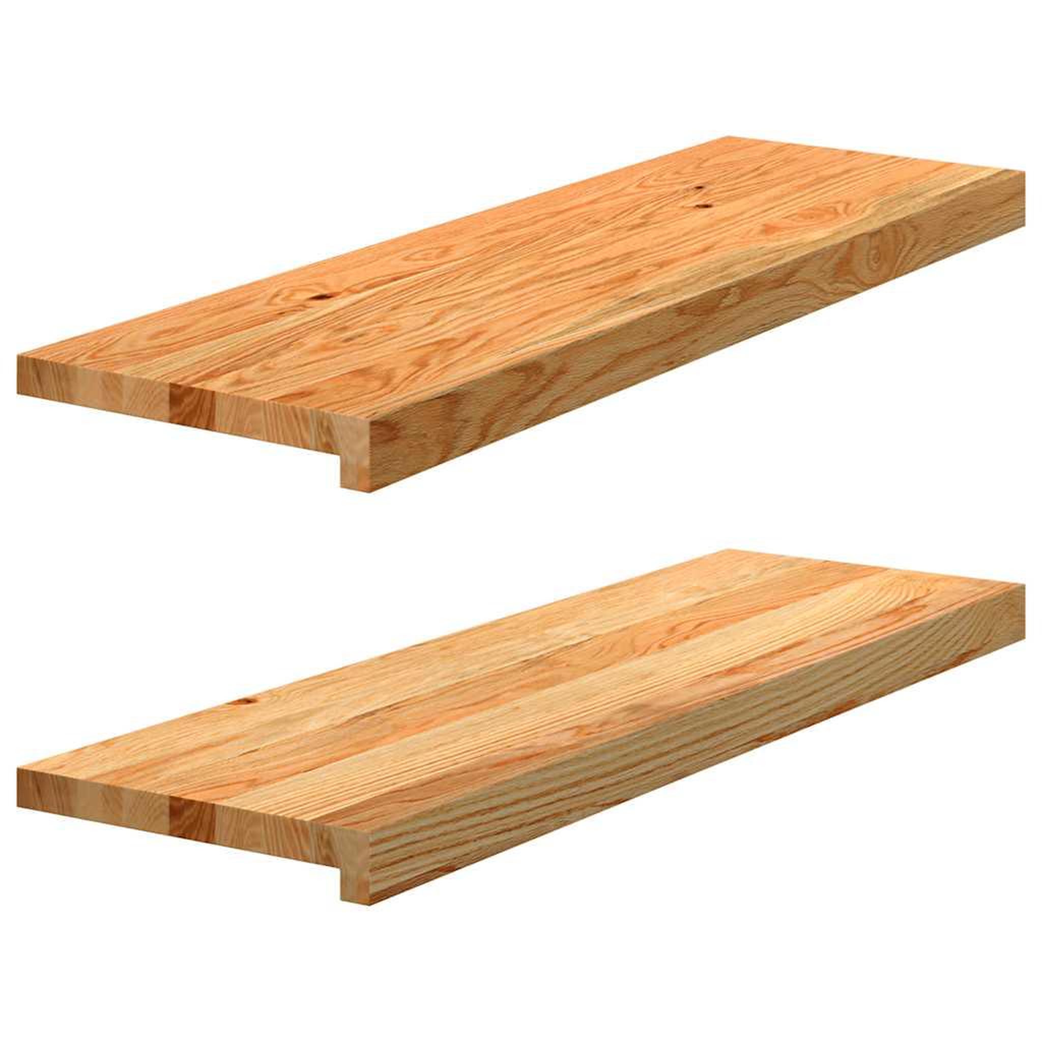 Voir la diapositive 4 : VIDAXL Marches d'escalier 2 pcs marron clair 80x25x2 cm chene massif