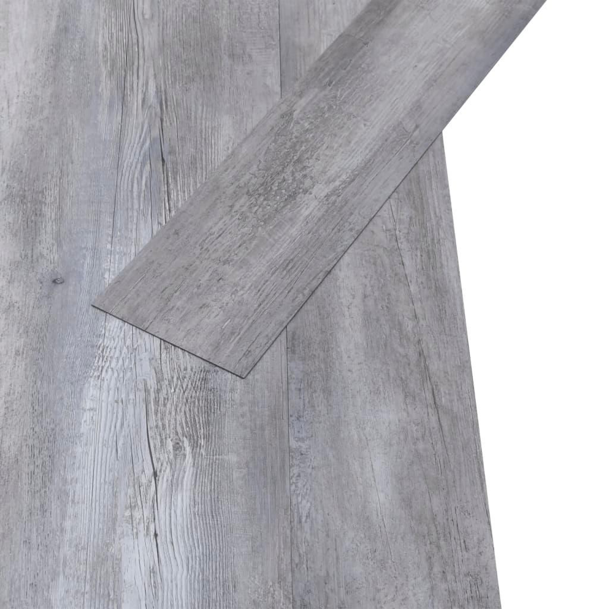 Voir la diapositive 3 : VIDAXL Dalles de plancher PVC 5,02 m^2 2 mm autoadhesif gris bois mat