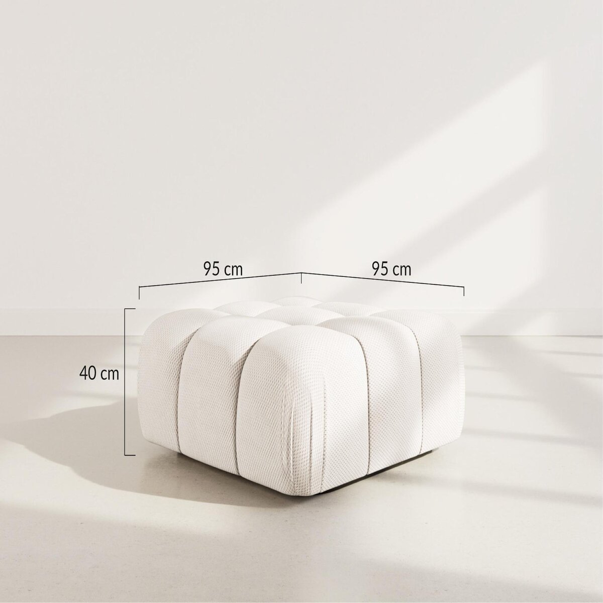 LISA DESIGN Ruby - pouf en velours texturé