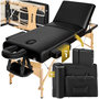 Voir la diapositive 1 : tectake Table de massage portable et pliante à 3 zones largeur 70 cm et rembourrage 10 cm noir