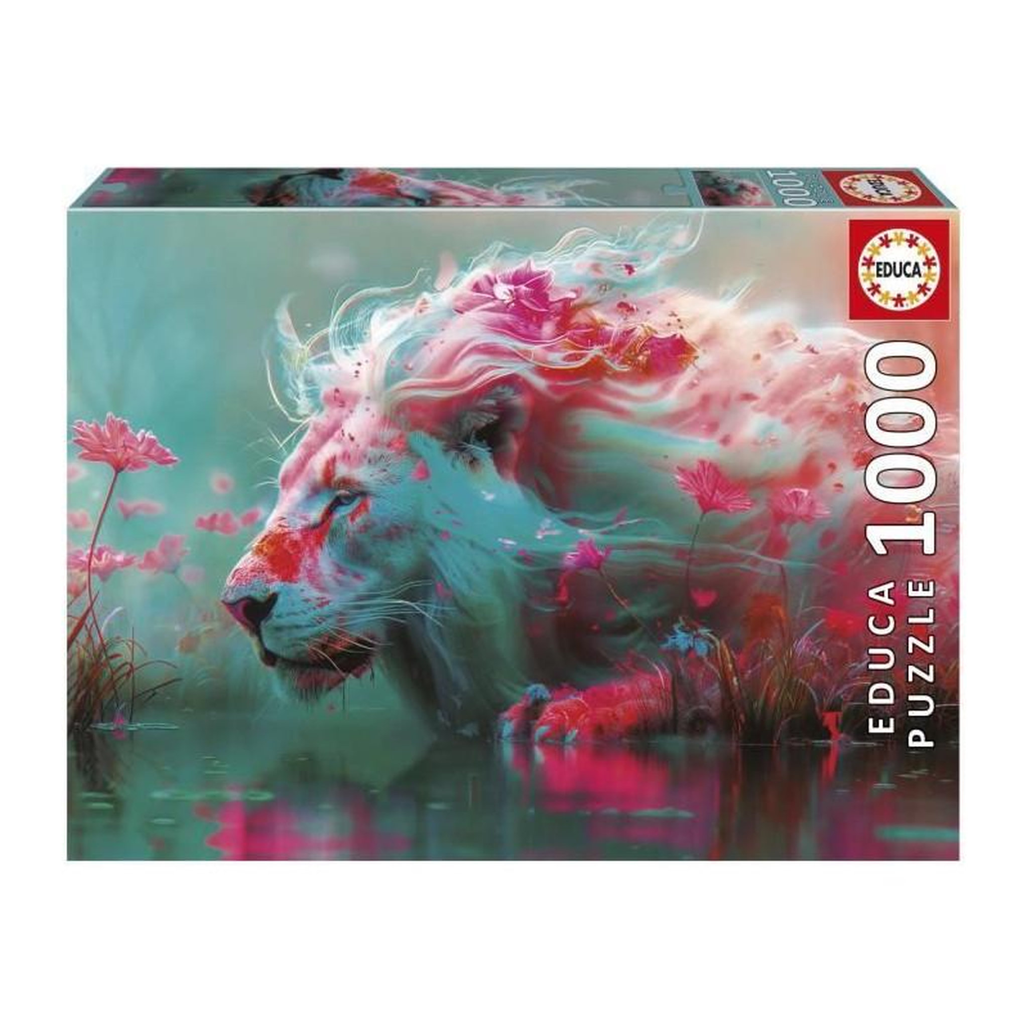 Voir la diapositive 2 : EDUCA Puzzle 1000 pièces – Roi des Fleurs – Illustration florale artistique – Adulte – Educa