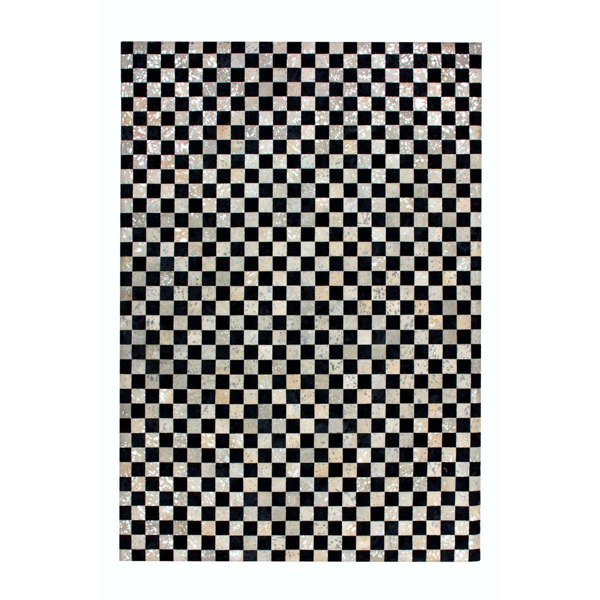 Voir la diapositive 1 : Paris Prix Tapis en Cuir Fait Main  Rocket  Argent & Gris