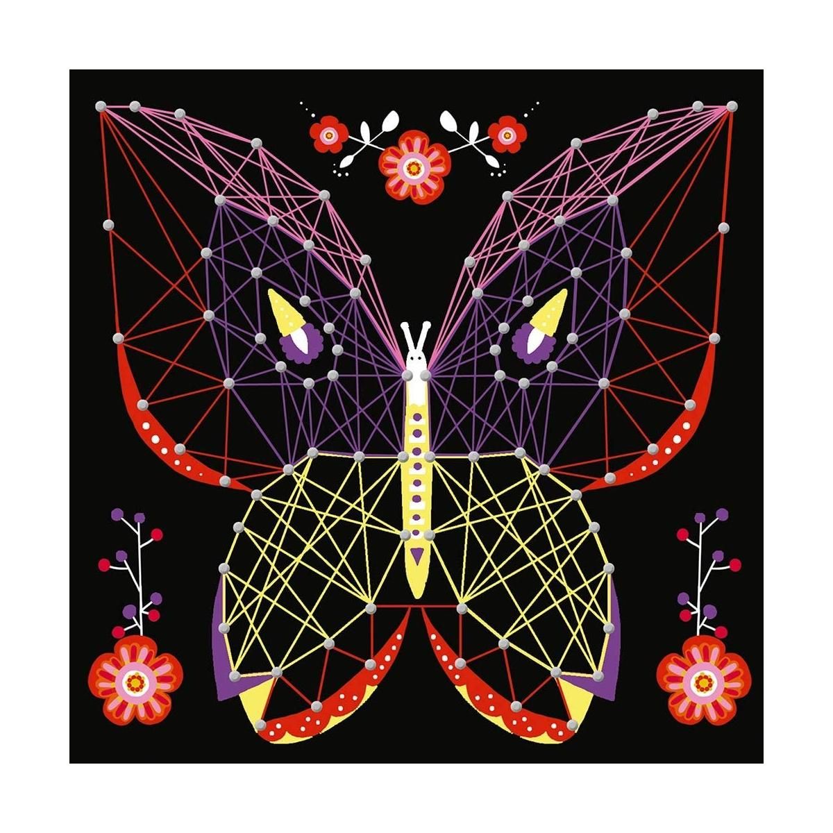 Juratoys-Janod Coffret de String Art Animaux pour Enfants - Activité Créative et Éducative