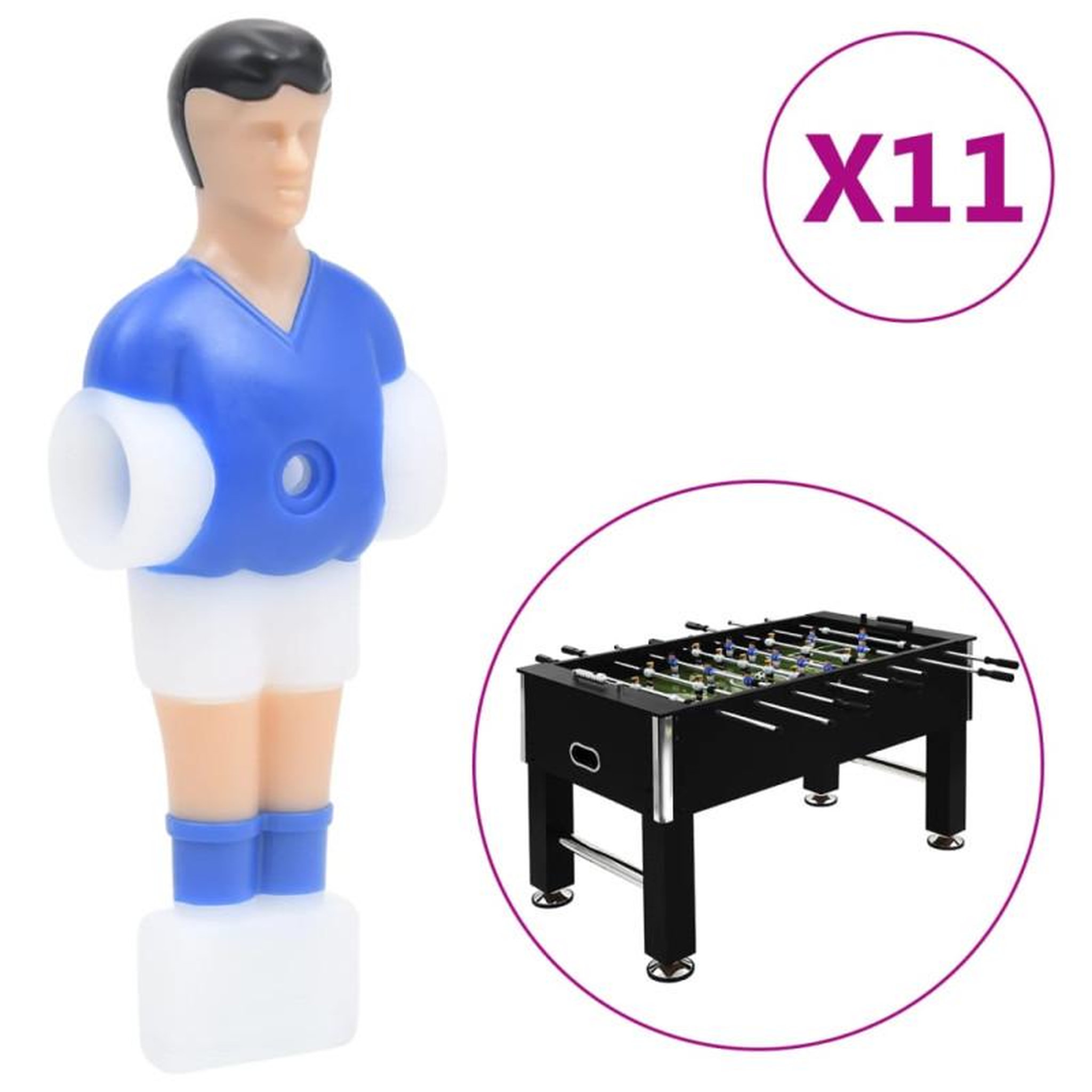 Voir la diapositive 5 : VIDAXL Joueurs de baby foot pour tige de 12,7 mm 22 pcs