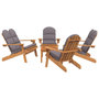 Voir la diapositive 3 : VIDAXL Ensemble de salon de jardin Adirondack 5 pcs bois acacia solide