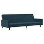 Voir la diapositive 2 : VIDAXL Canape-lit a 2 places Bleu Velours