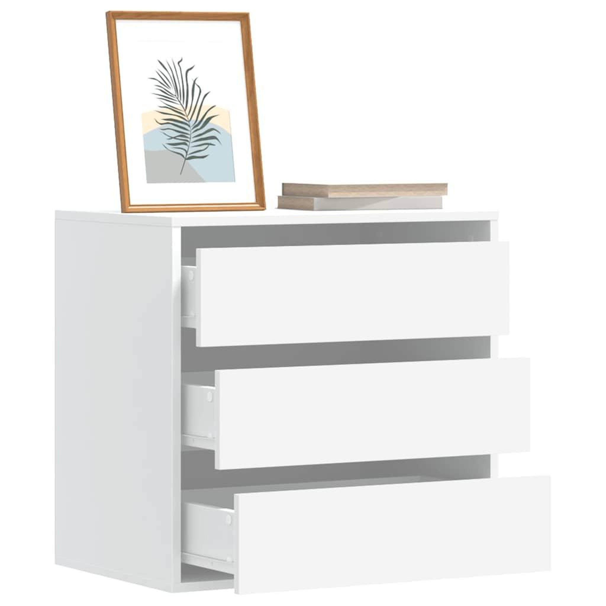 VIDAXL Commode d'angle blanc 60x41x58 cm bois d'ingenierie