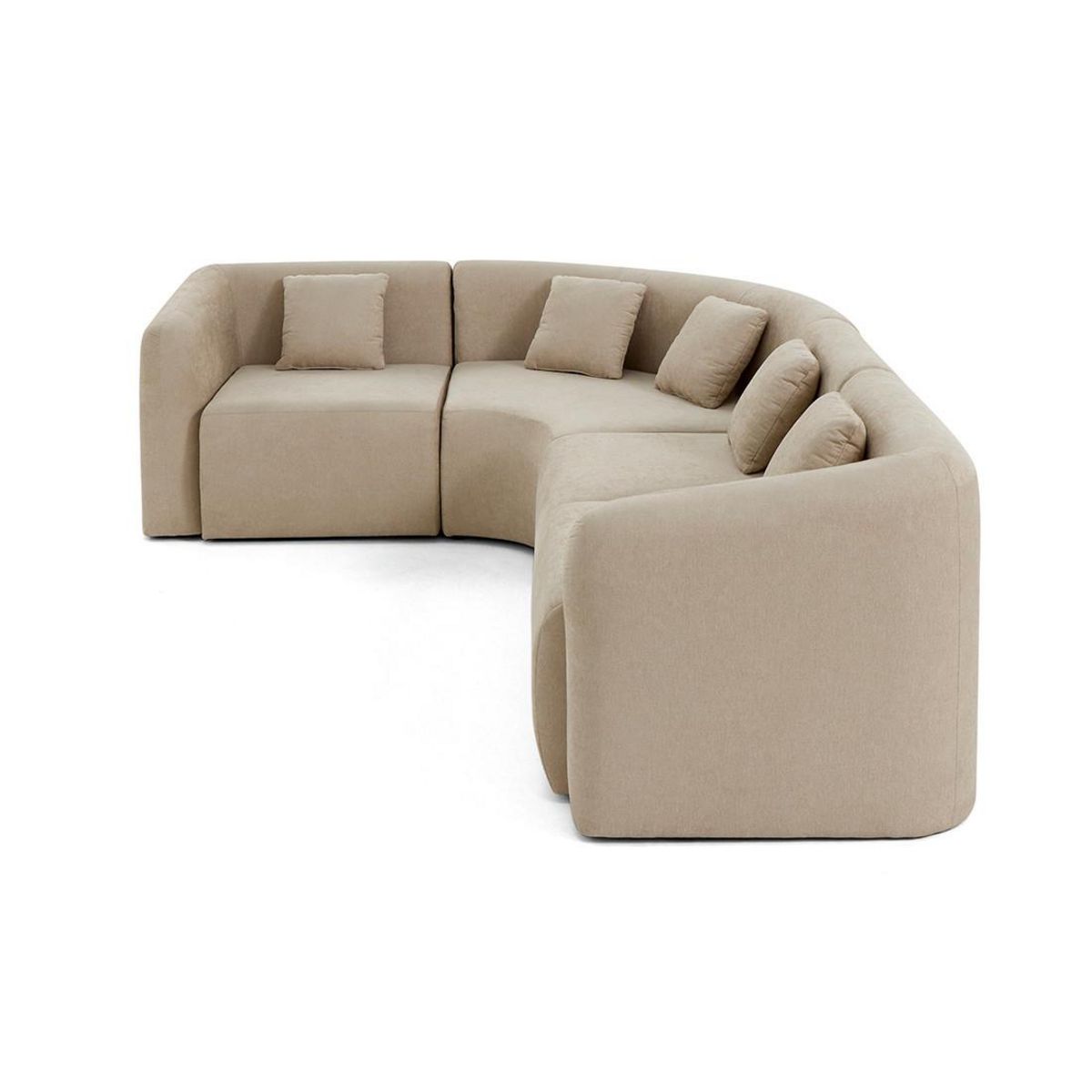 LISA DESIGN Ikare - canapé d'angle modulable réversible - 5 places - en tissu