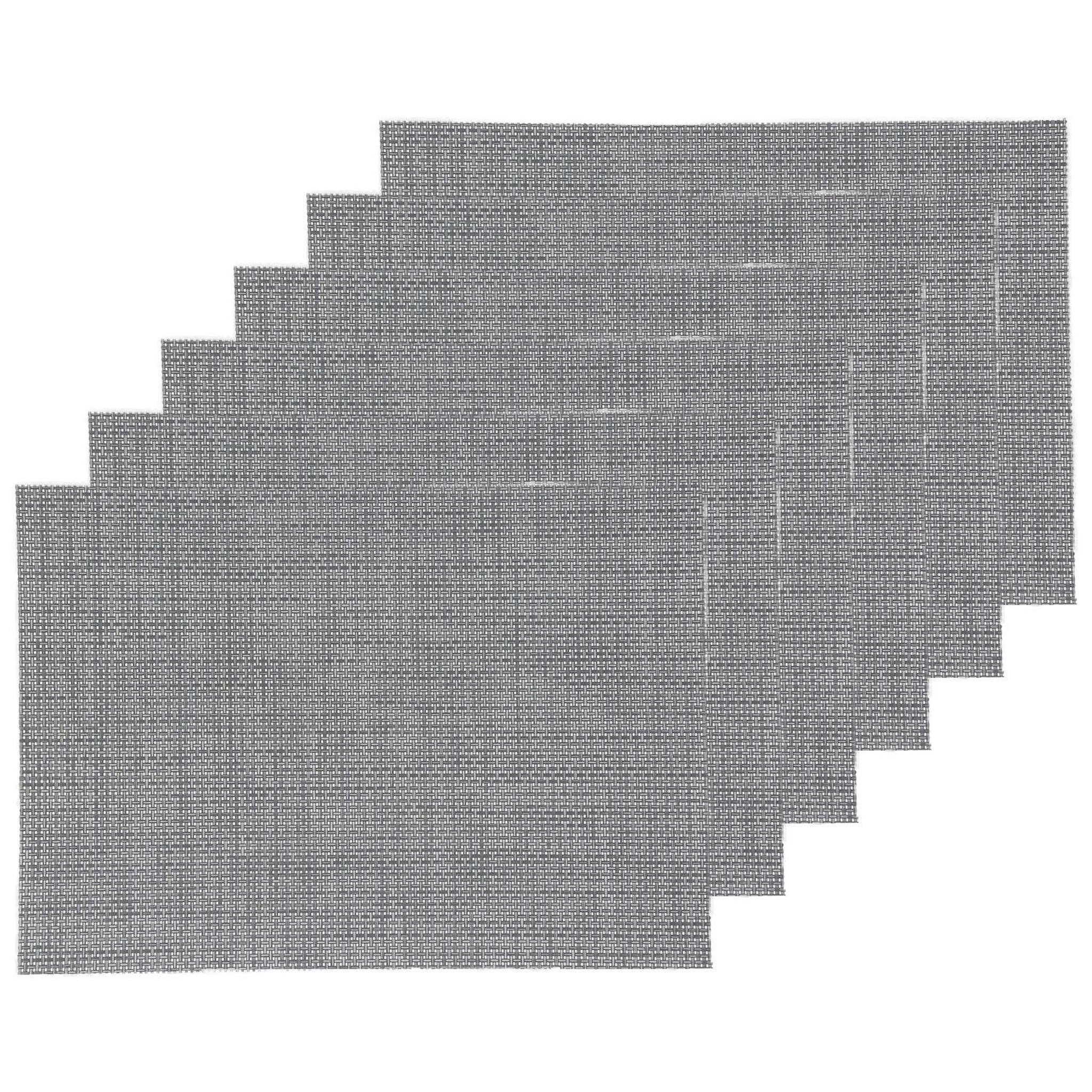TOILINUX Lot de 6 Sets de table rectangulaire Maoli. Coloris disponibles : Gris, Beige