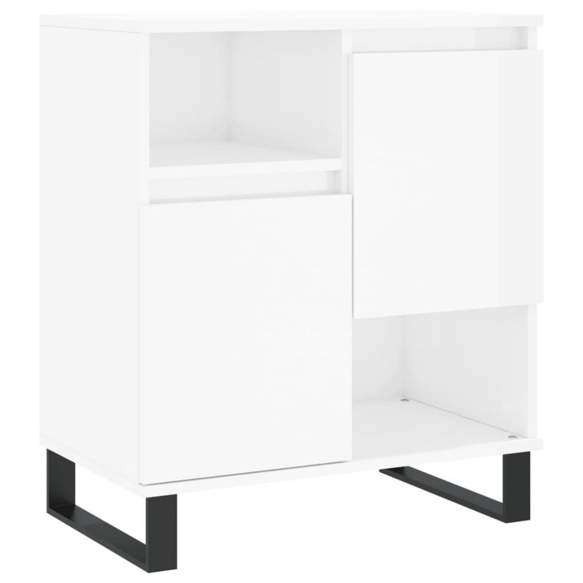 VIDAXL Buffet Blanc brillant 60x35x70 cm Bois d'ingenierie