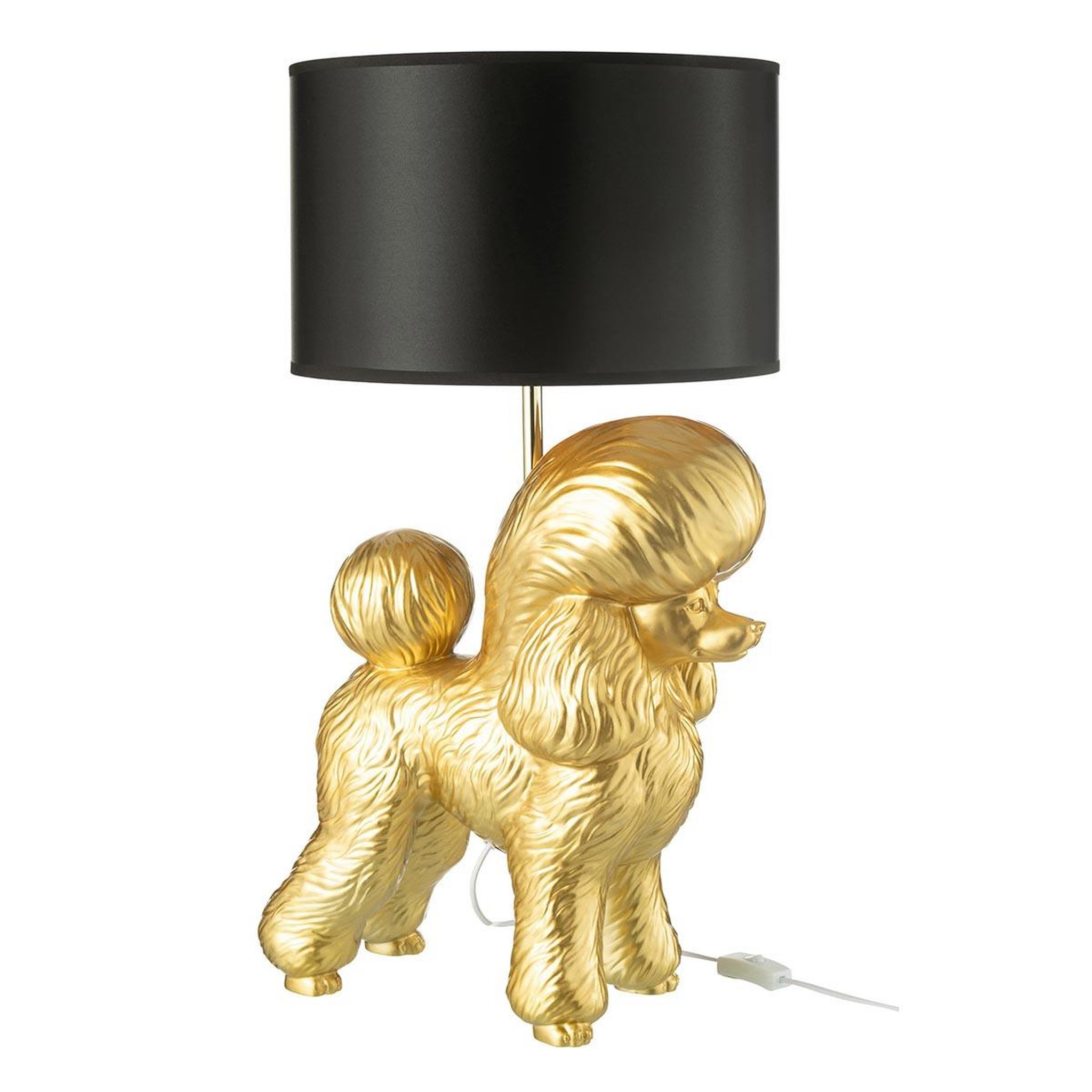 J-LINE Lampe à poser déco  caniche  74cm or
