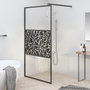 Voir la diapositive 1 : VIDAXL Paroi de douche 100x195 cm Verre ESG avec design de pierre Noir
