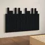 VIDAXL Tete de lit murale Noir 127,5x3x80 cm Bois massif de pin