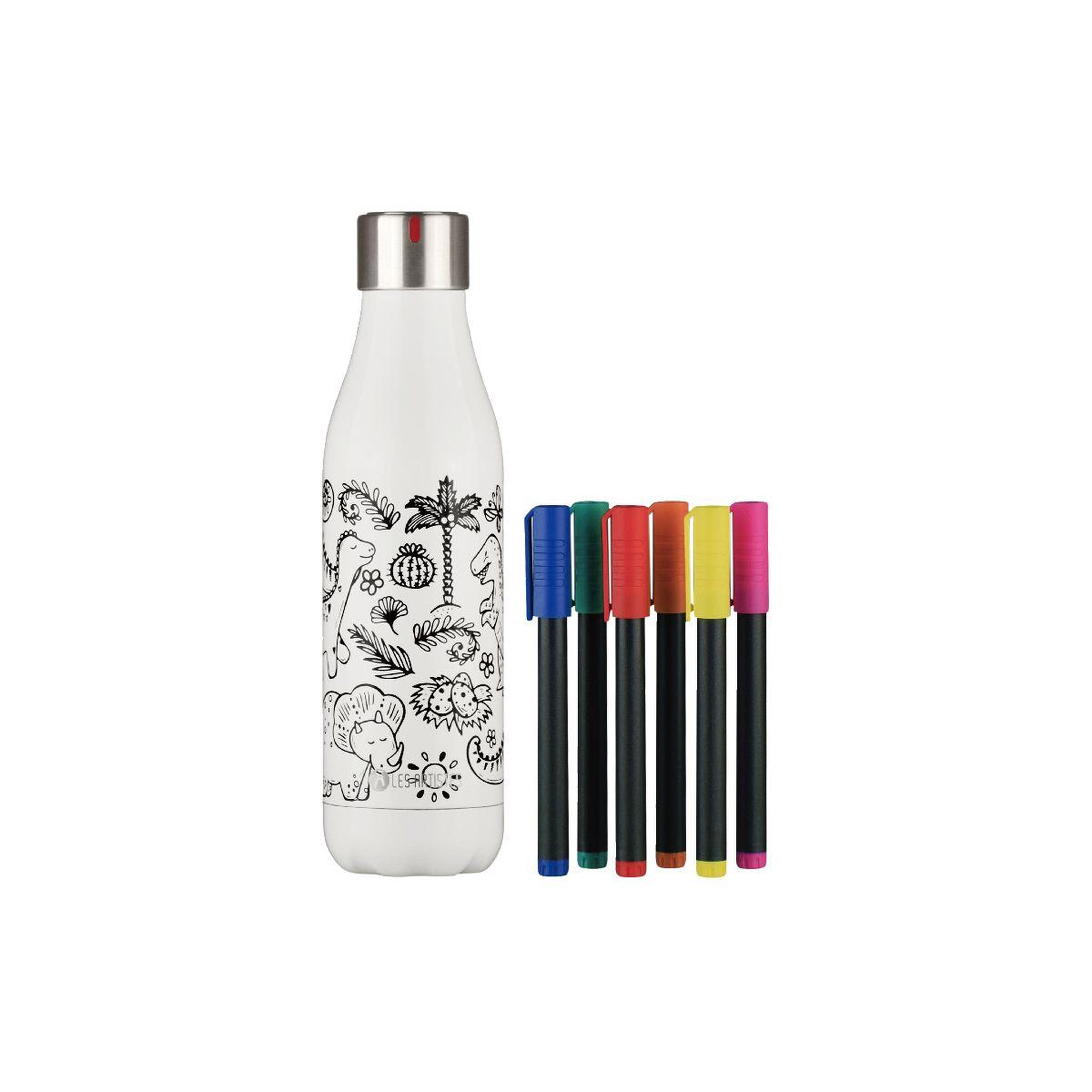 Les Artistes Bouteille creative color set dino mat 500ml