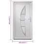 Voir la diapositive 6 : VIDAXL Porte d'entree Blanc 108x200 cm PVC