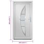 Voir la diapositive 6 : VIDAXL Porte d'entree Blanc 108x200 cm PVC