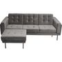 Voir la diapositive 1 : Habitat et Jardin Canapé d'angle reversible en velours  Noé  - 3 places - Gris