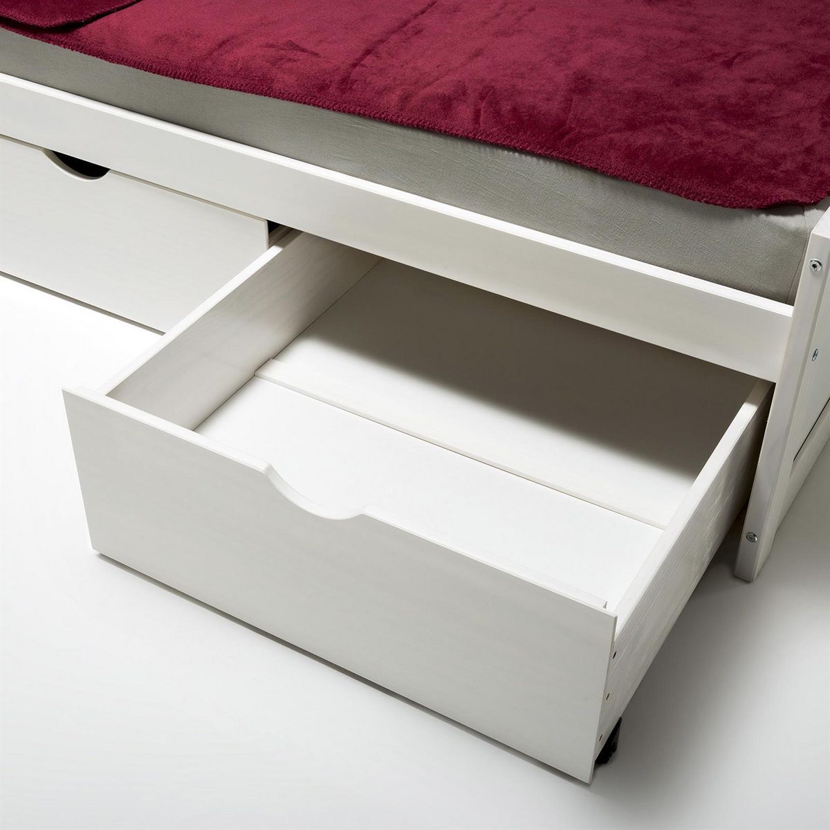 IDIMEX Lit fonctionnel en pin MIA, 90 x 200 cm