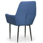 Voir la diapositive 4 : Paris Prix Fauteuil Design en Tissu  Emanuel  97cm Bleu Foncé
