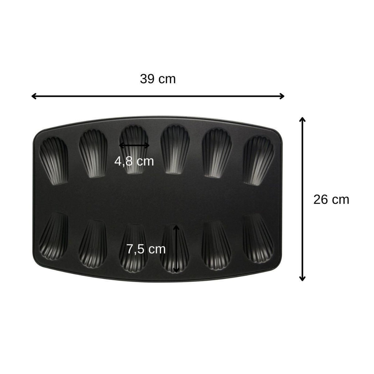 ZENKER Lot de 2 moules à madeleines 12 empreintes Zenker Spécial Countries