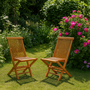 Voir la diapositive 2 : CONCEPT USINE Lot de 2 chaises pliantes jardin teck massif brut TECK