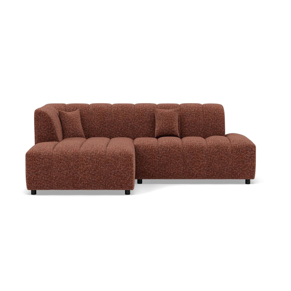 LISA DESIGN Curtis - canapé d'angle gauche 4 places sans accoudoir en tissu texturé