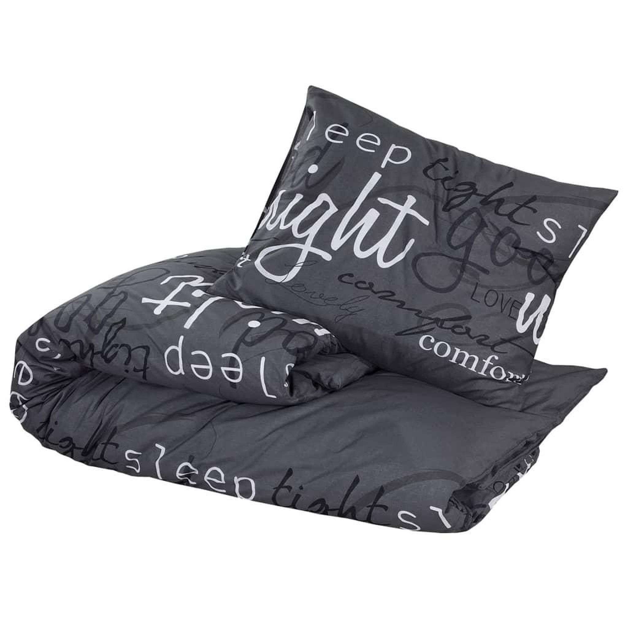 Voir la diapositive 3 : VIDAXL Ensemble de housse de couette Noir 225x220 cm Coton