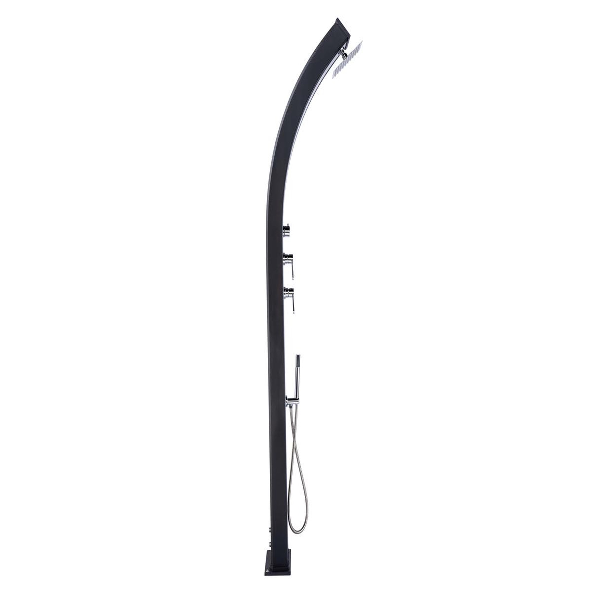 Voir la diapositive 4 : Formidra Douche solaire 40 L Dada Curve Anthracite habillage aluminium brossé - Formidra